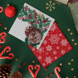 PAW - Servilletas Airlaid (40 X 40 Cm) I 50 Piezas I Perfectas para Navidad, Invierno, Vacaciones I Decoración de Mesa de Nochebuena I Servilletas Airlaid de Tela Ramas de Invierno I Ramas de Invierno