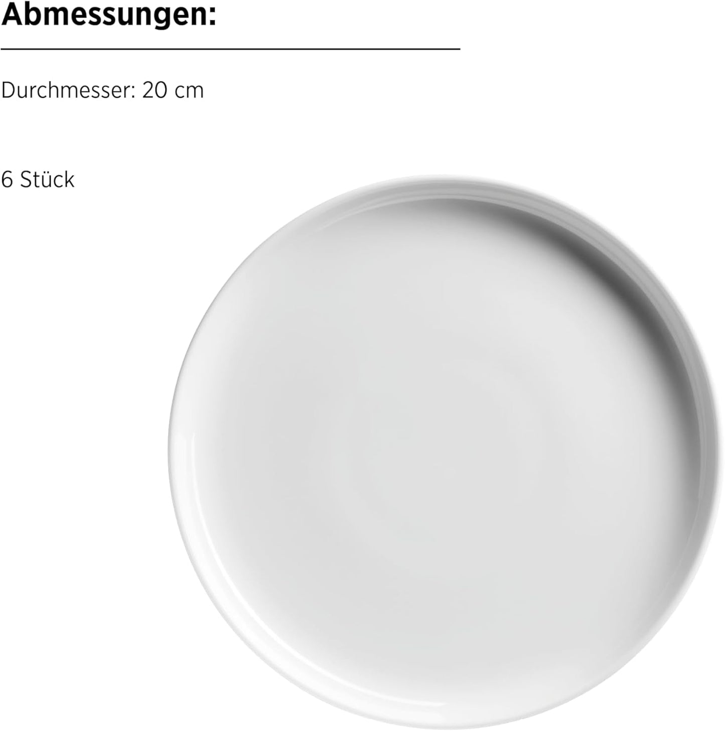 MÄSER, Serie Navina, juego de vajilla para 6 personas, vajilla de porcelana blanca, atemporal, porcelana, blanco