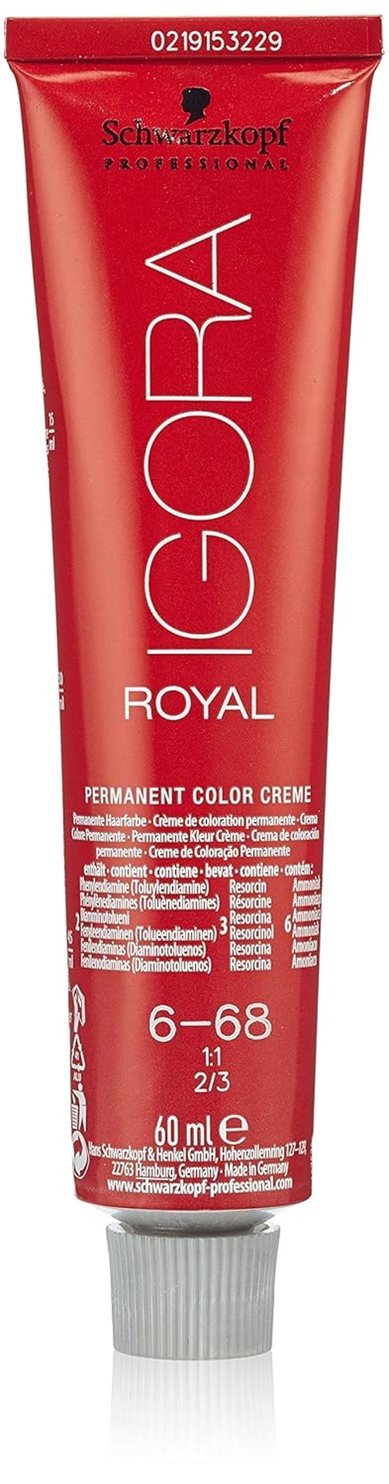 Schwarzkopf IGORA Royal Premium Hair Color 6-68 Rubio oscuro rojo chocolate 1 paquete (1 x 60 g) Naty Shop Color de cabello Título predeterminado