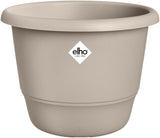 elho Amiga Round 30 - Maceta para interior y exterior - 100% plástico reciclado - Ø 29,5 x Alt. 20,2 cm - Beige/Beige hongo