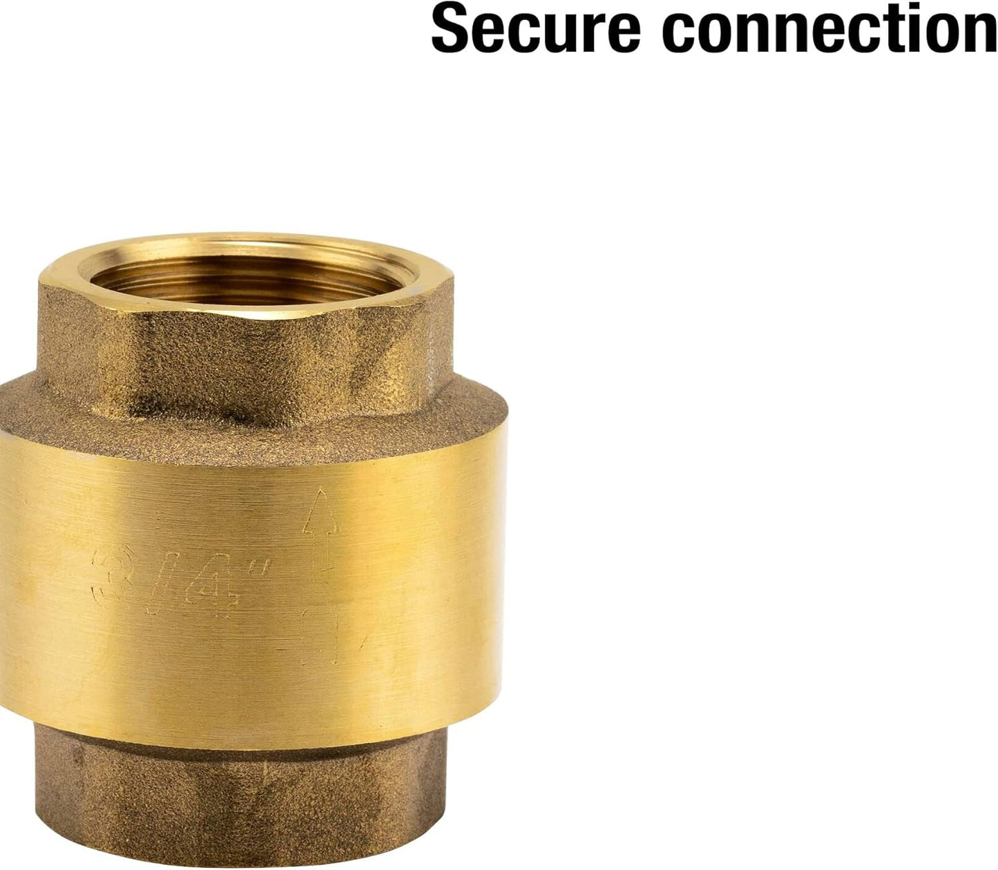 Válvula intermedia de latón Gardena: válvula unidireccional de latón macizo, rosca de 42 mm (G 1 1/4 pulgadas) para conexión a bombas (7232-20)