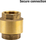 Válvula intermedia de latón Gardena: válvula unidireccional de latón macizo, rosca de 42 mm (G 1 1/4 pulgadas) para conexión a bombas (7232-20)