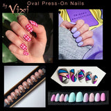 Vixi 600 extensiones de uñas cortas ovaladas con lima de preparación, 10 tamaños, cobertura total, opacas. Para profesionales y uso doméstico.