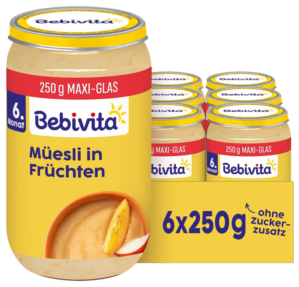 Muesli con frutas y cereales, 250g, paquete de 6 (6x250g)