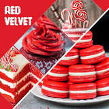 Colorante alimentario - Colorante alimentario líquido altamente concentrado para pasteles, repostería, huevos de Pascua, bebidas - Colorante alimentario sin azúcar para fondant, glaseado, baba y decoración de pasteles (Red Velvet, 236ml)