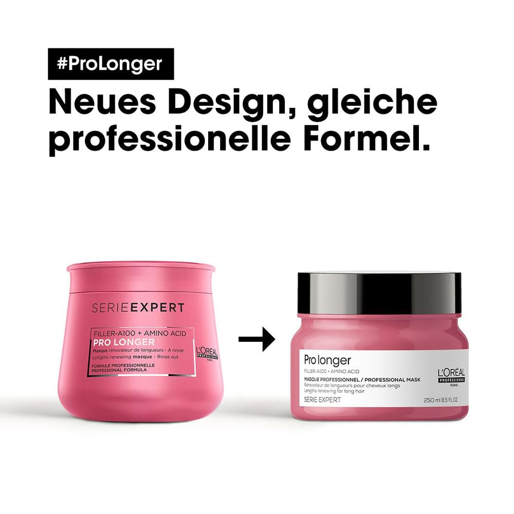 L'Oréal Professionnel Mascarilla Fortalecedora Capilar para Cabello Largo y Fino con Relleno A-100 y Aminoácidos, Serie Expert, Pro Longer Mask Mascarilla Capilar Naty Shop