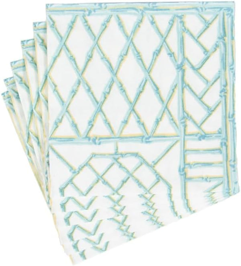 Servilletas de cóctel de bambú colado, papel de huevo de pingüino, lino, 15 piezas por paquete
