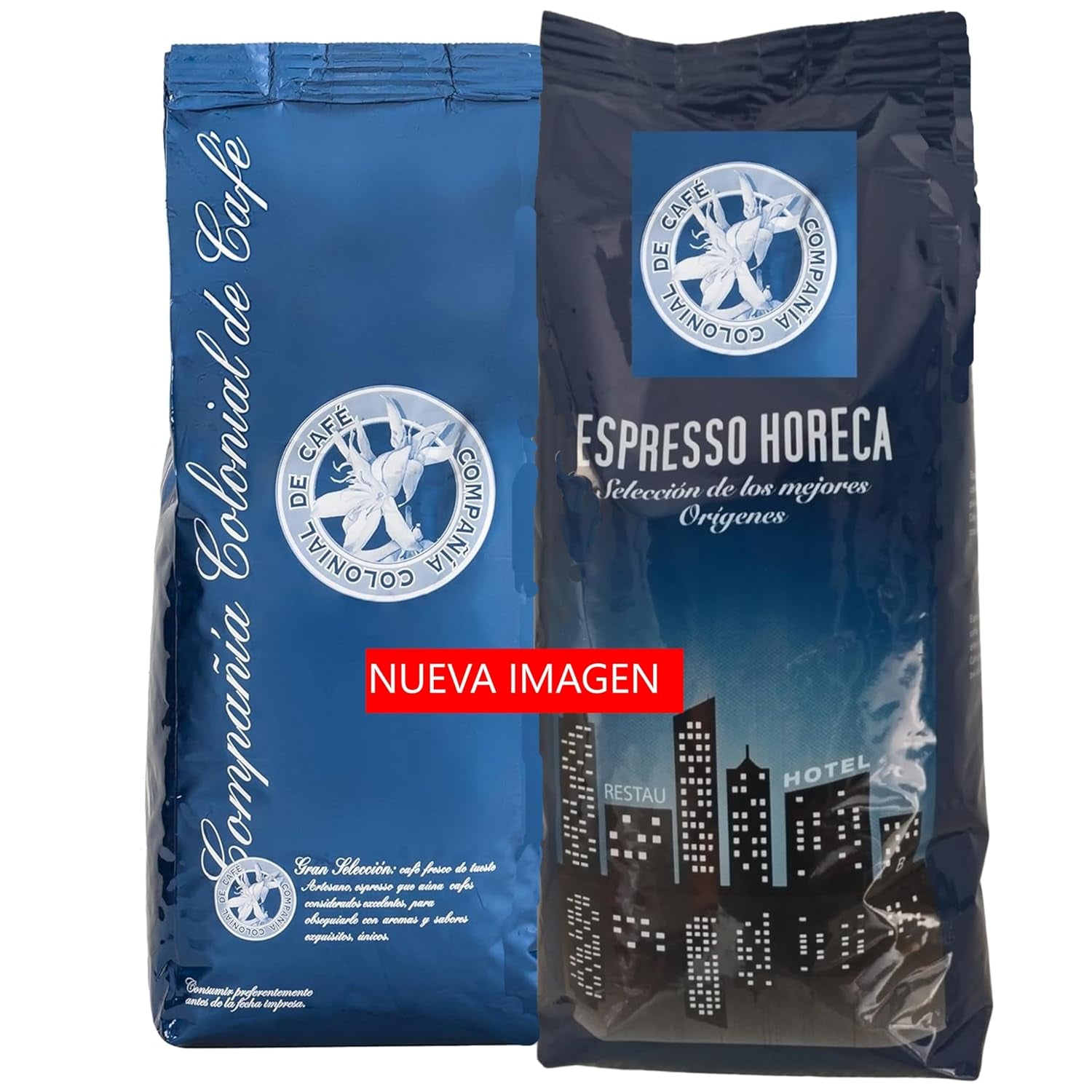 Café Arábica 100% Natural en Grano 1kg – Café Espresso Intensamente Tostado con una Mezcla de Origen Colombiano y Brasileño – Comercio Justo.
