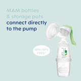 Sacaleches de mano MAM - Extractor de leche cómodo y compacto para leche materna que incluye 1 biberón anticólicos MAM Easy Start Accesorios Alimentación y Lactancia Bebe Naty Shop