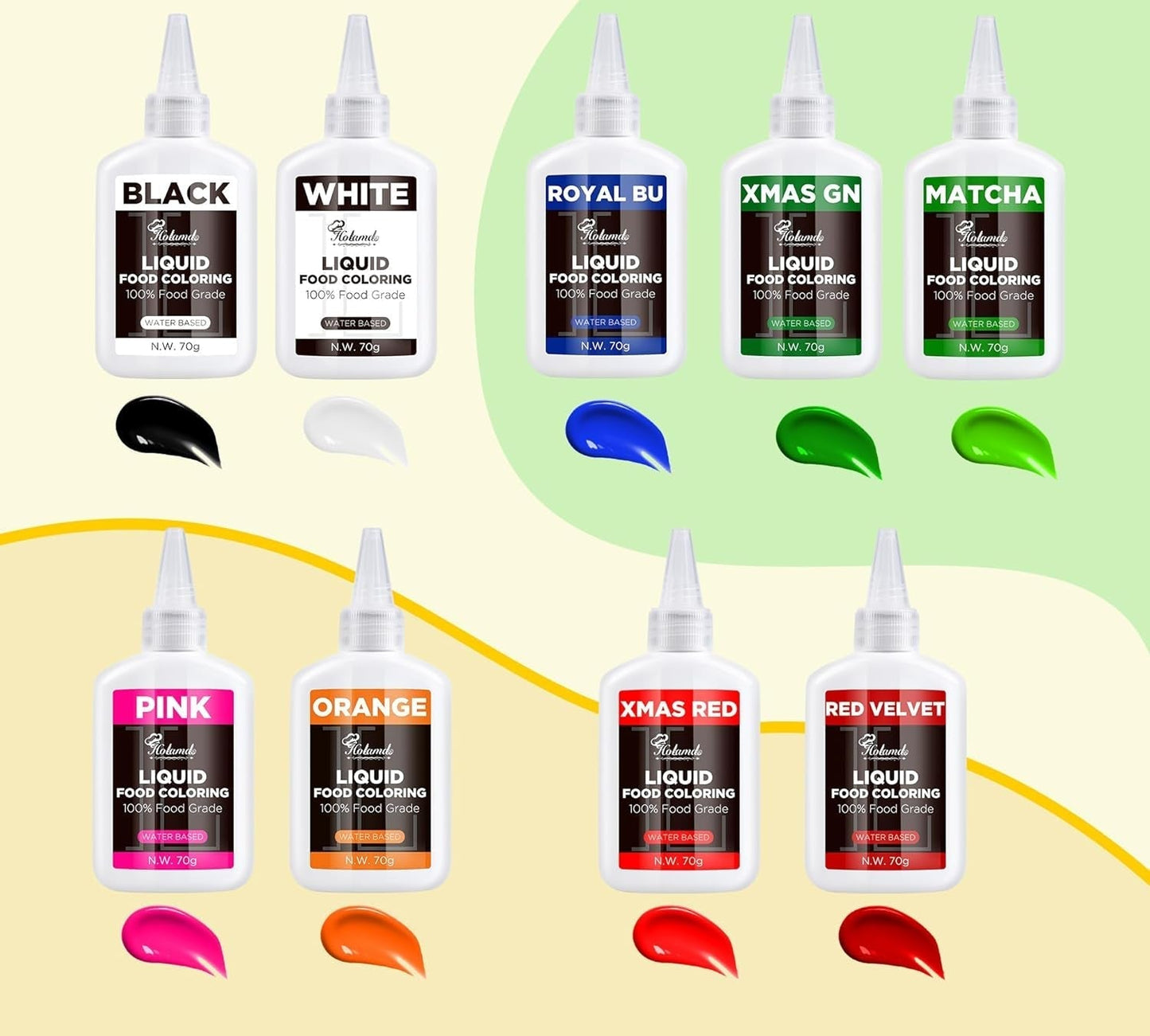 Colorante alimentario líquido, colorante alimentario de terciopelo rojo para hornear pasteles, macarrones, galletas, colorante alimentario para decoración de pasteles, líquido para colorear bebidas (70 g x 3)