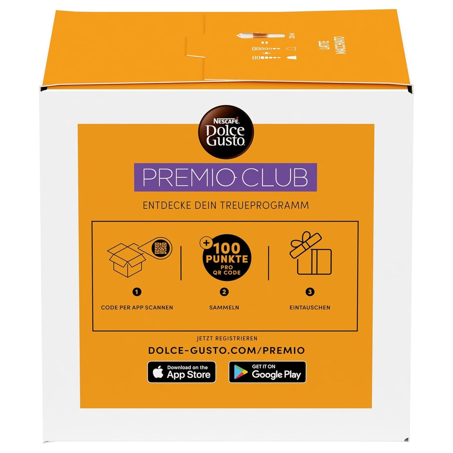 NESCAFÉ DOLCE GUSTO Latte Macchiato Kaffeekapseln Paquete de 6 (6 x 16 Kapseln)
