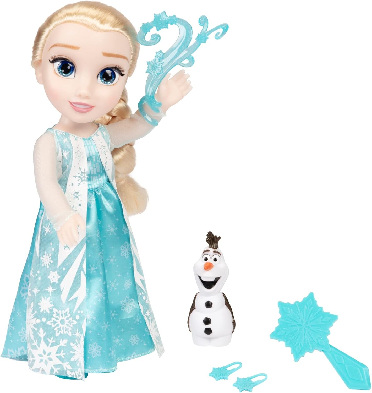Disney Die Eiskönigin - Frozen - Muñeca ELSA cantante 35 cm, cantando "Let It Go", incluye accesorios para mayor diversión, perfecta para niñas a partir de 3 años, 225306, Türkis
