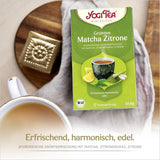 Yogi Tea - Té verde Matcha con limón, té verde ayurvédico de hierbas orgánicas, mezcla de té verde, Matcha, hierba de limón y lima, paquete de 6 té Yogi, 6 x 17 bolsas de té (102 bolsas de té en total)