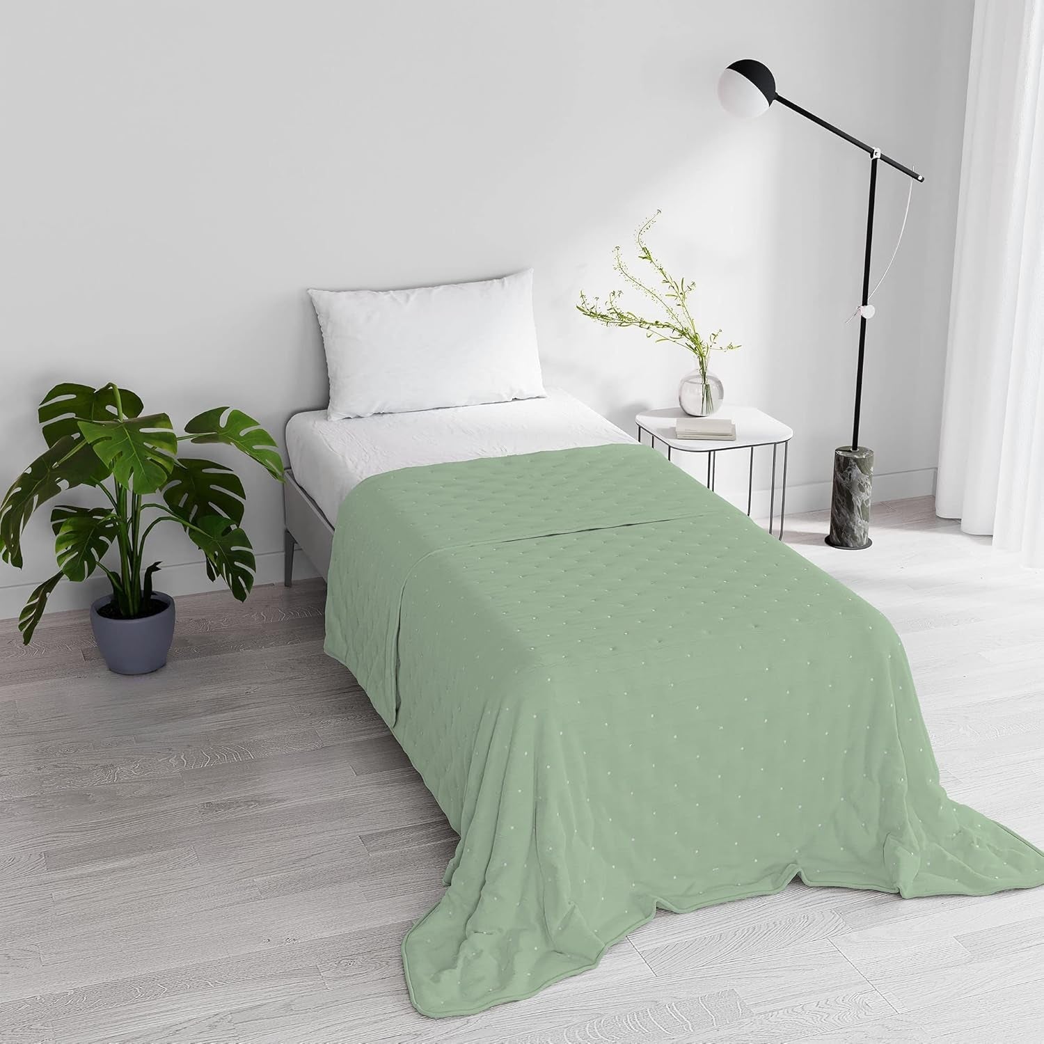 Elegante colcha de verano, acolchada, verde, 170 X 250 cm Edredones y edredones Naty Shop Verdino 170X250Cm