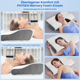 PHYSEN Almohada Ortopédica Almohada para el Cuello, Almohada de Soporte para el Cuello, Almohada de Espuma con Memoria, Almohada Ergonómica para el Dolor de Cuello Almohada para Dormir Almohada Antironquidos para Lados, Espalda y Abdomen (62*34*11 6.5CM) Almohadas Ortopédicas Cervicales Naty Shop