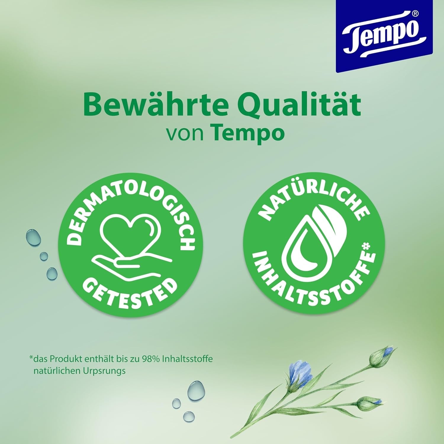 Toallitas Higiénicas Tempo "Gentle & Caring" - Megapack - 16 paquetes de 42 toallitas - Duo Packs - con manzanilla natural - papel higiénico, dermatológicamente testado y neutro al Ph de la piel