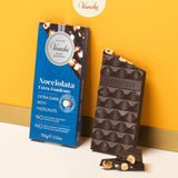 Venchi - Pack de 6 tabletas de chocolate negro con avellanas, 600g - Sin azúcares añadidos - Sin edulcorantes artificiales - Sin gluten - Vegano - Idea de regalo