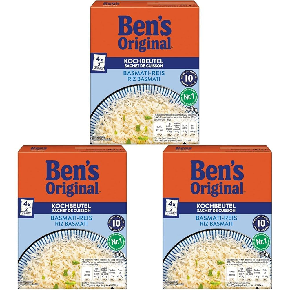 BEN'S ORIGINAL™ arroz basmati para hervir en bolsa 500g