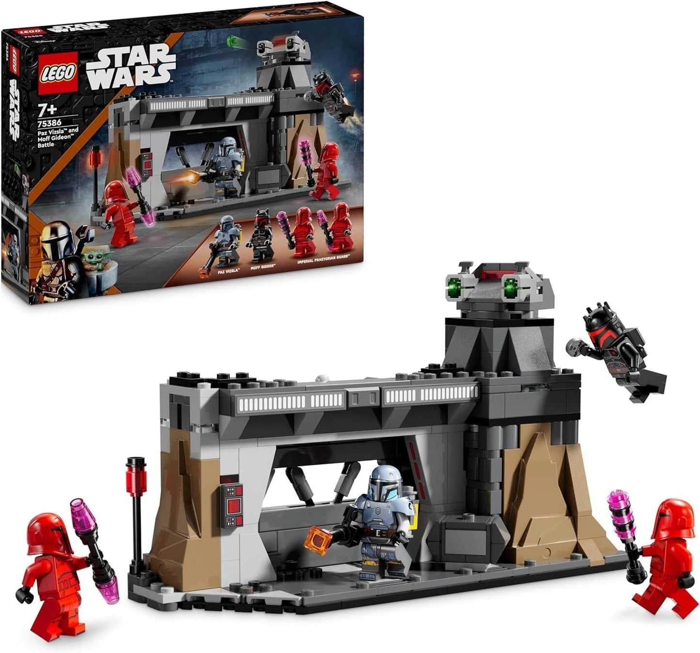 LEGO Star Wars: El duelo mandaloriano entre Paz Vizsla y Moff Gideon, juguete de construcción coleccionable para niños, idea de regalo para niños y niñas creativos mayores de 7 años, juguete mandaloriano 75386 Juegos de construcción Beuche den LEGO-Store Default Title