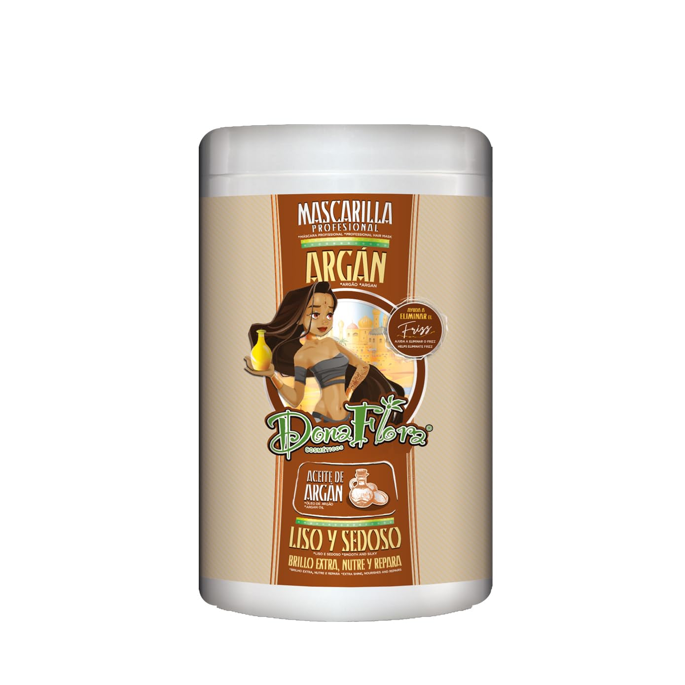 Mascarilla capilar con aceite de argán 1000g - Hidratación, brillo y protección contra la rotura del cabello - Para un cabello sedoso y suave - Sin parabenos ni sulfatos - Para todo tipo de cabello Mascarilla capilar Naty Shop Título predeterminado