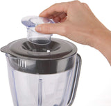 BLACK+DECKER Batidora de pie | 500W | 2 velocidades | Función de pulso | Glaskrug | 1,5 litros | Edelstahlmesser Mit 4 Klingen | Herausnehmbar Und Leicht Zu Reinigen | Cocina Weiß Und Grau Tienda Naty