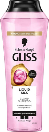 Gliss Champú Líquido Seda (250 ml), para cabello frágil y sin brillo Ducha y baño Naty Shop