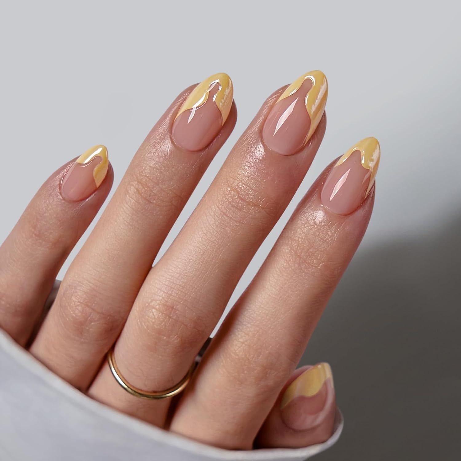 Btartbox Uñas Postizas Cuadradas Cortas Pegamento Baby Boomer En Uñas Postizas Rosa Degradado Blanco Uñas Artificiales Cortas con Pegamento para Uñas 30 Piezas Uñas Postizas Cuadradas