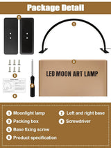 Kalolary Lampadaire, Lash Lumière Pour Extensions De Cils Regglable À 360°, 3000K-6000K Demi-Lune Lamp, Lamp De Beauté (lámpara de media luna)