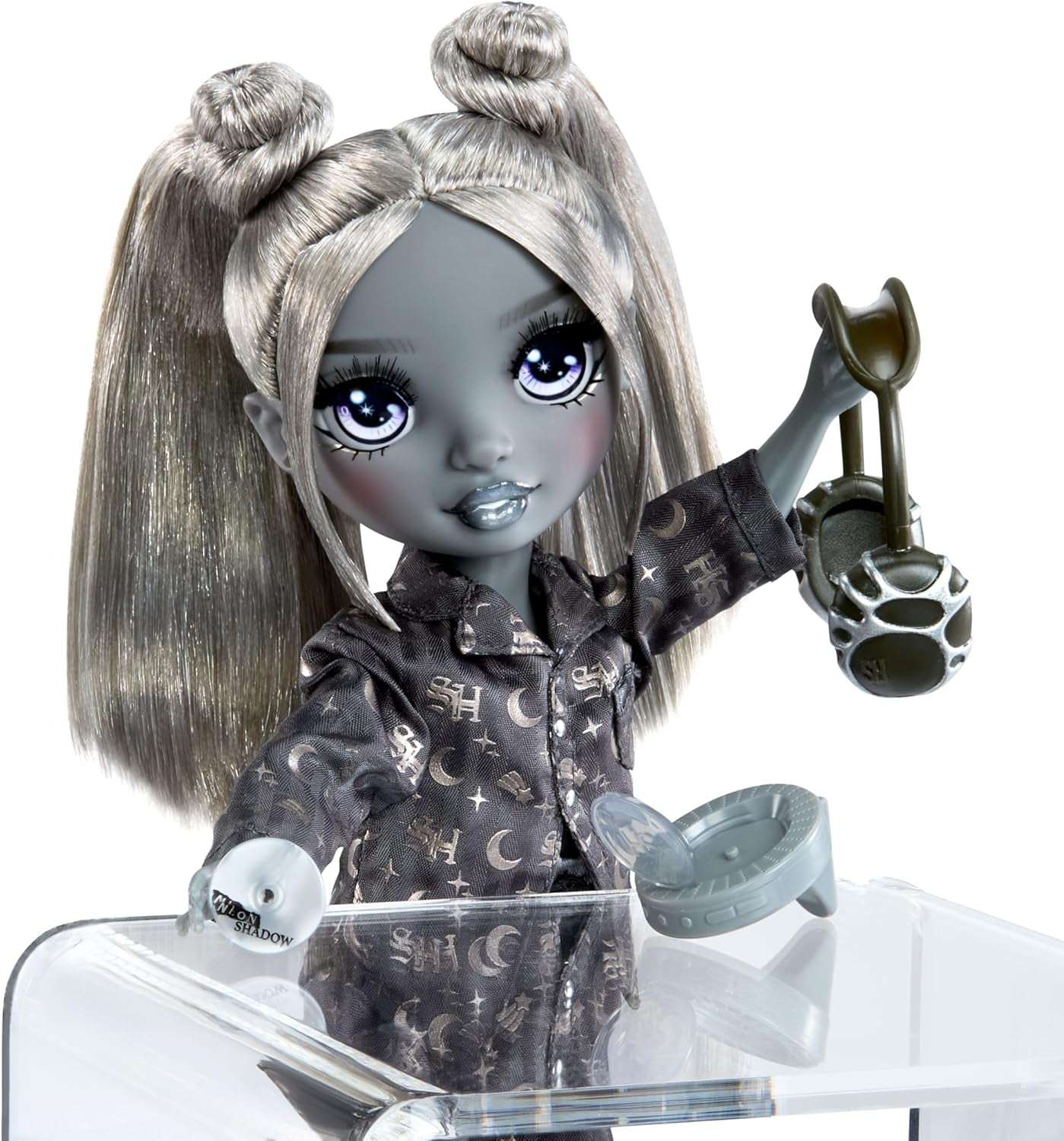 Rainbow High Shadow High Girl's Night - Luna Madison - 28 cm Modepuppe in Grautönen, Graues Haar & Outfit mit Accessoires und Kamm - Für Sammler und Kinder ab 6 Jahren