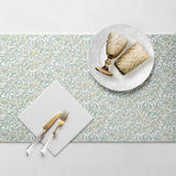 PAW - Camino de Mesa Airlaid (40 Cm X 24 M) I Decoración de Mesa para Comunión, Confirmación, Boda, Aniversario, Fiesta en el Jardín, Bautizo I Decoración de Mesa Elegante Cinta de Mesa - Rama de Sauce I Rama de Sauce