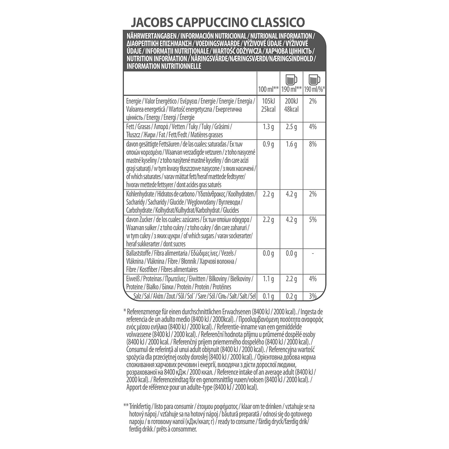 Tassimo Kapseln Jacobs Cappuccino Classico, 5 x 8 monodosis, 40 cápsulas de café