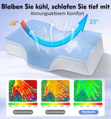 Almohada cervical de espuma viscoelástica Almohada ortopédica ergonómica para el dolor de cuello y hombros - Almohada refrescante para dormir de lado, boca arriba y boca abajo con soporte para el cuello Almohadas ortopédicas cervicales Naty Shop