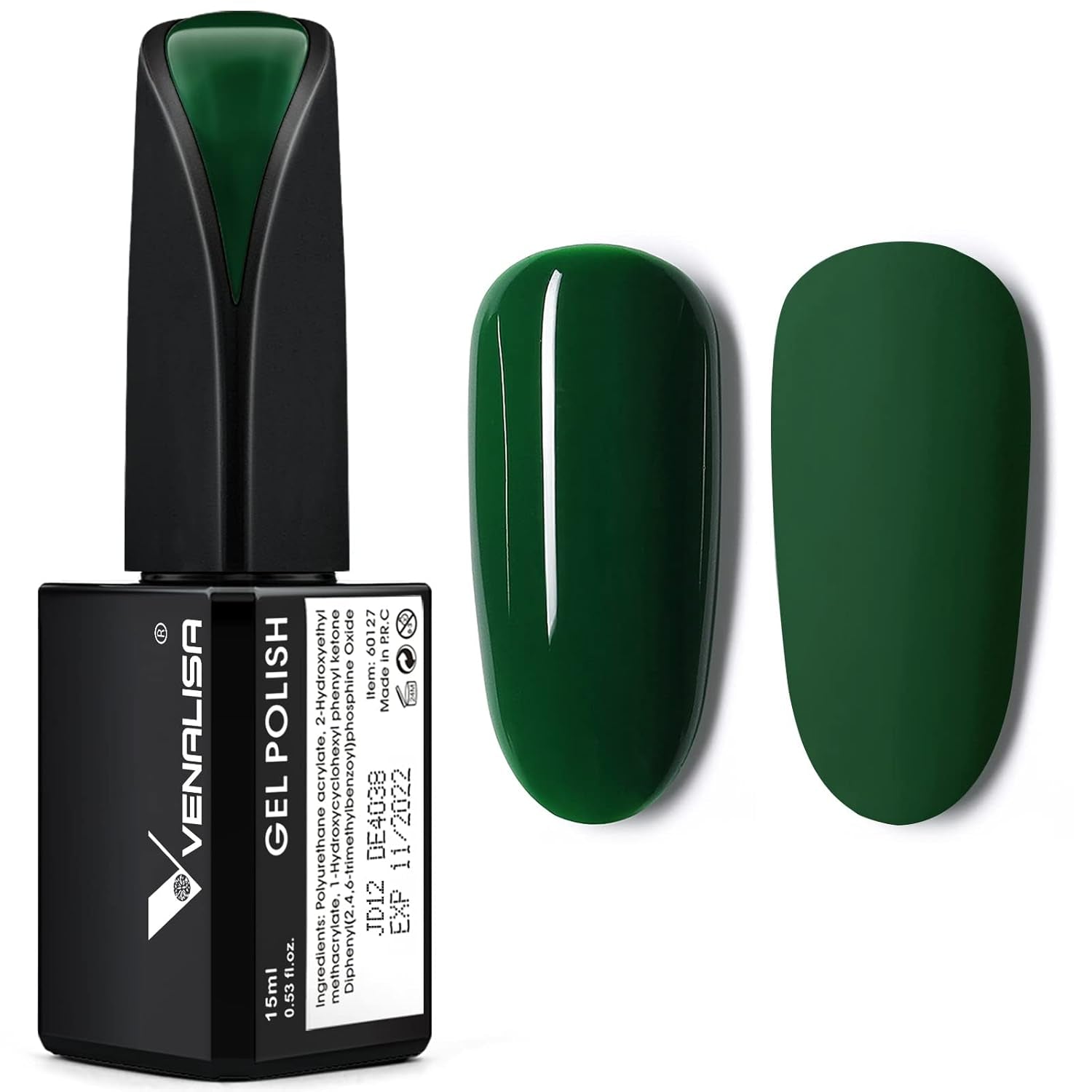 VENALISA Esmalte de uñas UV Coral Orange 15ml Esmalte de uñas en gel para lámpara de uñas UV Modelos de esmalte de uñas en gel de color naranja coral transparente para diseño de uñas DIY