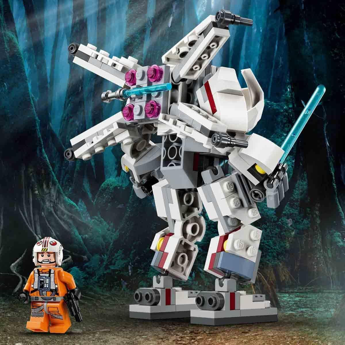 LEGO Star Wars X-Wing Mech de Luke Skywalker, ladrillos de juguete coleccionables, aventura de acción, idea de regalo para niños y niñas creativos a partir de 6 años 75390 Juegos de construcción Besuche den LEGO-Store