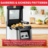 Freidora Tefal FR600D Clear Duo, fritura con menos humo y olores, 1,2 kg de capacidad, termostato, temporizador, gran ventana de visualización sin vaho Electrodomésticos Naty Shop