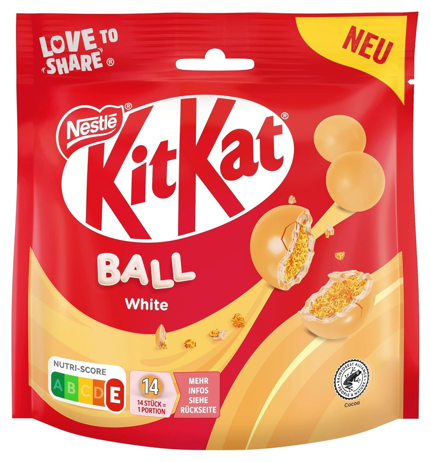 Bolas blancas NESTLÉ, paquete de 1 (1 x 130g)