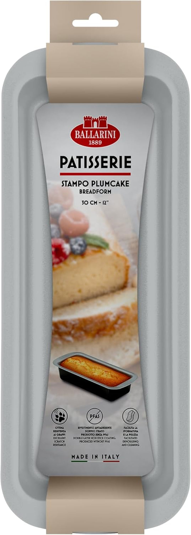 Ballarini, Molde para horno, varios modelos Moldes y bandejas para horno Naty Shop Forma Plumcake Gris 30 cm