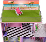 Olivia's Little World Big Dreamland Sunset Casa de Muñecas de Madera Interactiva para Niños Contemporánea 3 Pisos con 16 Muebles para Muñecas Accesorios Multi TD-13616A Casas de Muñecas Naty Shop