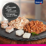 Vitakraft Poésie Délice, Selección de Pescado, Nassfutter Katze, Katzennassfutter en Salsa, mit Seelachs, mit Kabeljau, ohne Zusatz von Zucker und Getreide (1 paquete con 6 x 85 g)