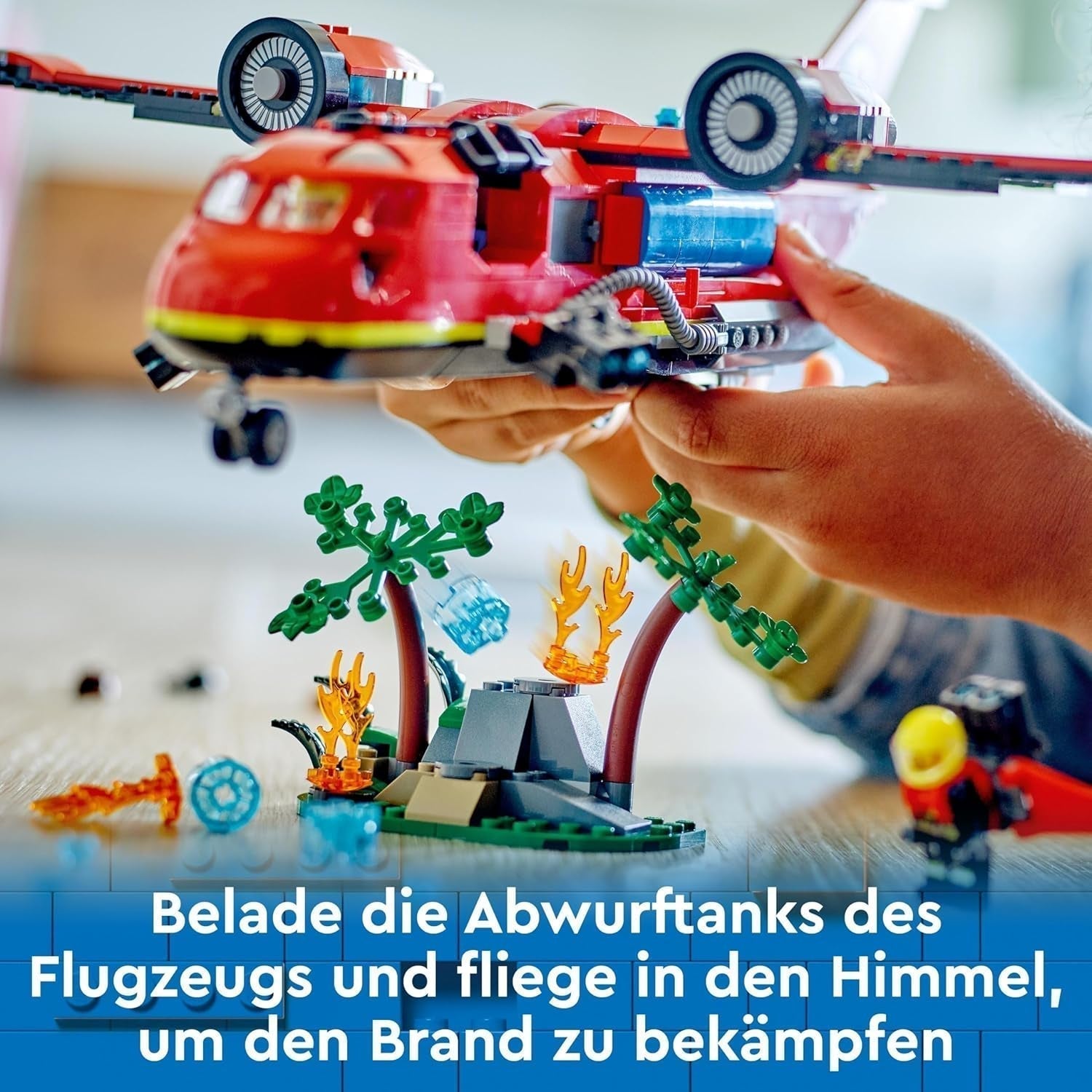 LEGO City Avión de Bomberos, Avión de juguete para niños, set de construcción con 3 figuras de bomberos y decoración de fuego, excelente idea de regalo para niños y niñas a partir de 6 años 60413 Juegos de construcción Besuche den LEGO-Store