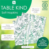 Talking Tables Servilletas desechables tipo mesa Servilletas de papel suave Hojas verdes Boda o uso diario Ecológico Compostable Reciclable Fabricado en la UE 2