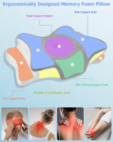 Almohada Ortopédica, Almohada de Apoyo Lateral, Almohada de Soporte para el Cuello, Almohada para el Dolor de Cuello, Almohada Viscoelástica, Almohada Ergonómica, para Soporte Lateral de Espalda y Abdomen - Almohadas Ortopédicas Cervicales en Forma de Mariposa Naty Shop