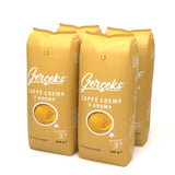 Caffe Crema E Aroma Kaffeebohnen 2kg (4x500g), Barista Kaffee schokoladig und säurearm, Espressobohnen kräftig, Bohnenkaffee mit Arabica und Robusta, fine Crema, ideal für Milchkaffee