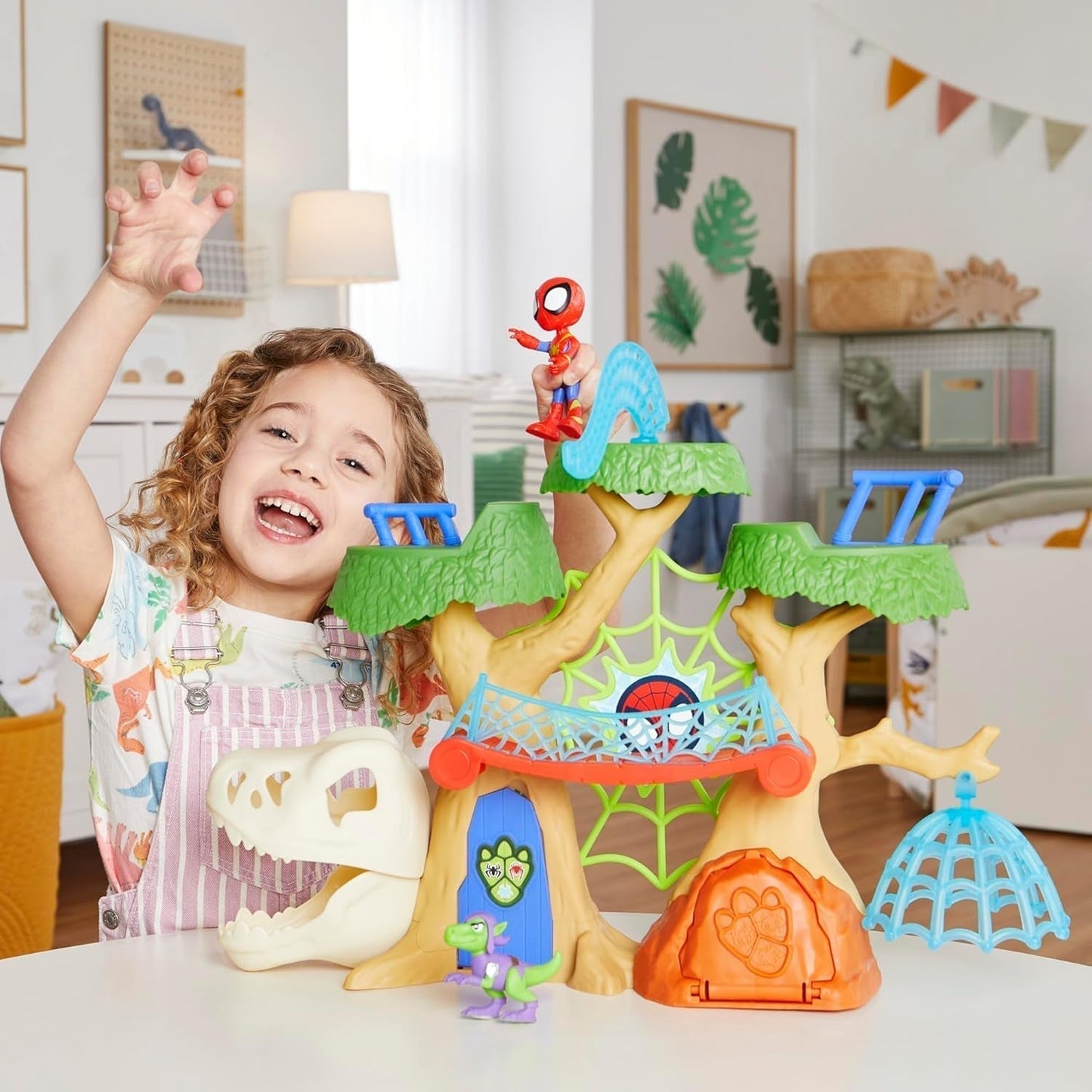 Marvel Spidey y sus súper amigos Dino Treehouse Superhero Playset Figuras de acción Naty Shop