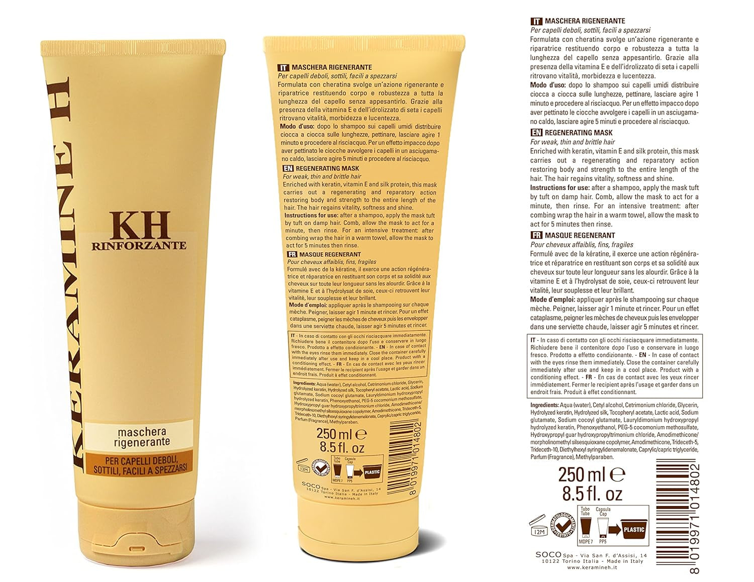 Mascarilla regeneradora - 250 ml, 21 Naty Shop mascarilla capilar
