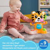 Fisher-Price Baby and Infant Beat Bande Lern & Tanz Tiger Justin Juguete educativo con sonidos y luces para bebés de 9 meses en adelante, edición alemana, HYL31 Baby Toys Naty Shop