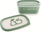 Sierra para conservar sabor a fruta, plástico, verde, 4 LT - rectangular Cajas para conservar alimentos Naty Shop