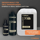 FemMas Oxycreme al 6% 1000 ml I Agente oxidante para coloración y teñido del cabello I Fácil aplicación y fijación óptima I Revelador para resultados uniformes con calidad de salón I Revelador para coloración Tinte para el cabello Naty Shop