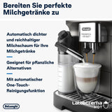 De'Longhi Magnifica Evo Next - Cafetera totalmente automática Perfetto con espumador de leche LatteCrema, 13 bebidas con un solo toque, cafetera y capuchino, pantalla táctil a color, titanio (ECAM312.80.TB)