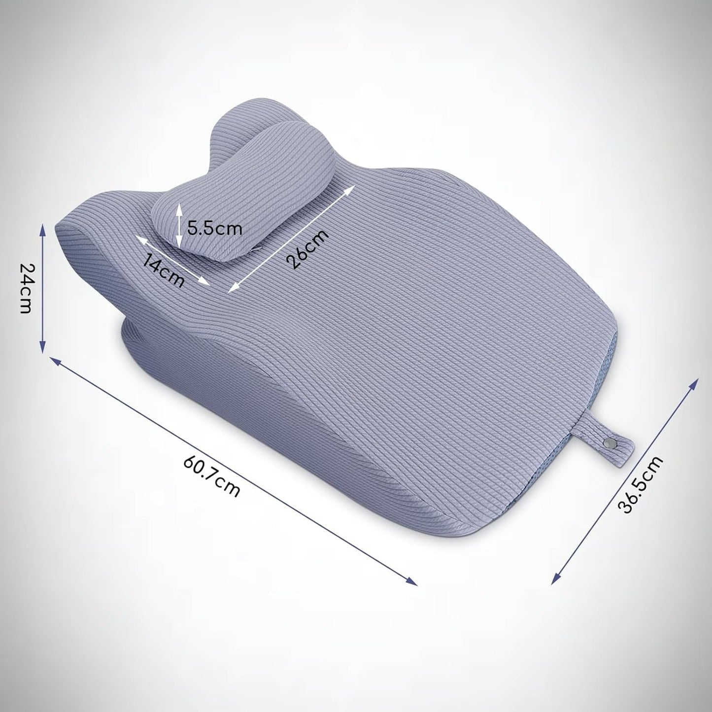 Almohada de lectura para cama y sofá, almohada de plumas, almohada de espuma viscoelástica, almohada para dormir de lado, almohada ergonómica de apoyo para la espalda para leer y mirar televisión